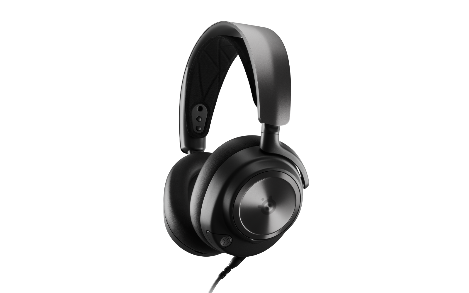 A wired headset compatible with the Arena 9 speaker.